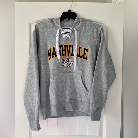 Blue84 NHL Nashville‎ Predators Hockey Lace Sweatshirt/Hoodie Women’s Smalls - Picture 1 of 8